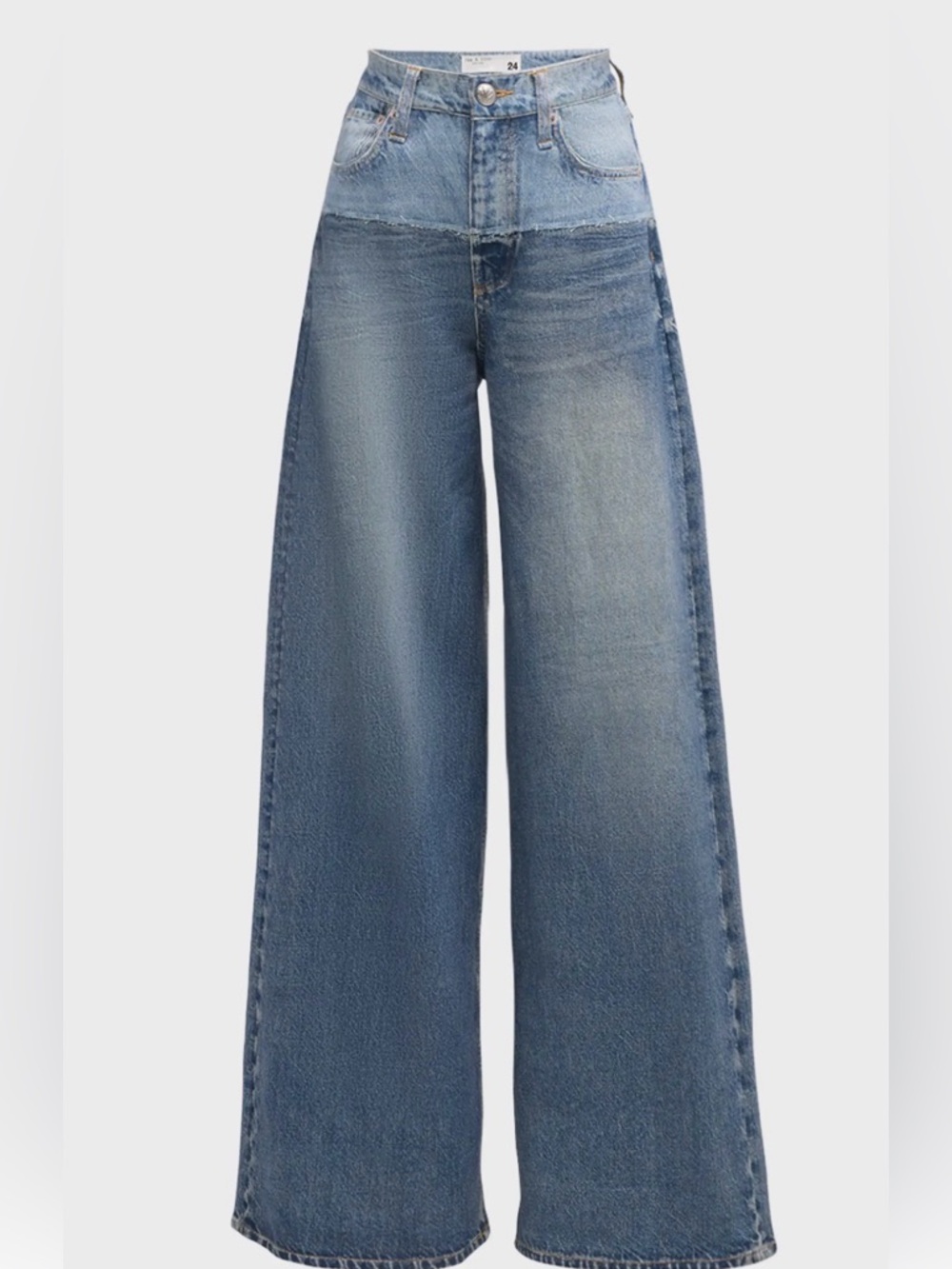 rag & bone Miramar Sofie Cotton-Terry Wide-Leg Jeans